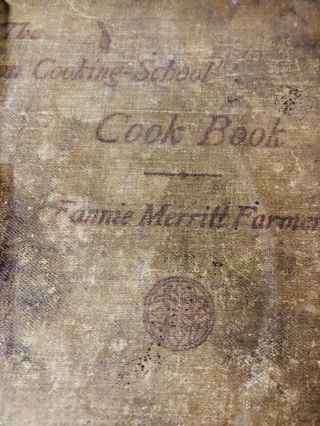 1909 Antique; The Boston Cooking - School Cook Book Fannie Farmer 3