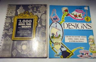 1962 " Designs For Everything " & 1947 " 2,  000 Designs,  Forms & Ornaments " Books Gc