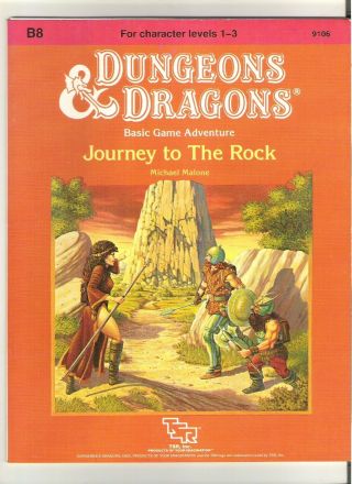 D&d 1st Edition Adventure Module B8 Journey To The Rock Rare Fantastic