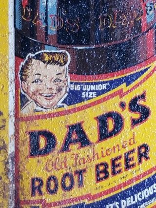 Antique / Vintage Dad ' s Old Fashioned Draft Root Beer Sign - Rare 2