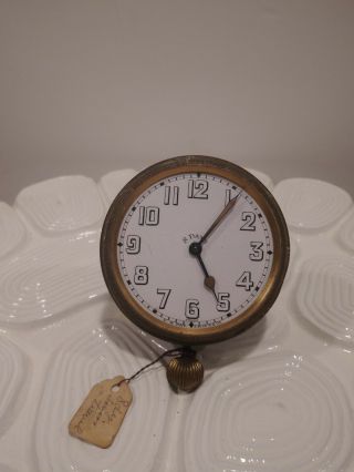 Vintage Antique Doxa Watch Company Swiss 8 Day,  15 Jewel Dashboard Clock