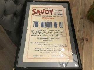 The Wizard Of Oz Release Savoy Cinema Film Poster May 1940 Very Rare