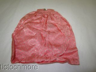 Vintage Barbie Doll Fashion Pak Clothes Pink Satin Evening Skirt & Glitter Heels