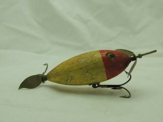 Old Unmarked Wood Fishing Lure Vintage Heddon Or South Bend Propeller Spinners ?