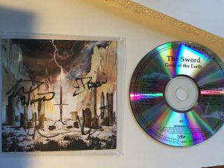 The Sword " Gods Of The Earth " Very Rare Promo Cd Signed By 4 Stoner Sabbath