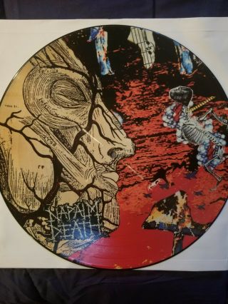 Napalm Death " Harmony Corruption " 1990 Picture Disc Lp Rare Oop Carcass