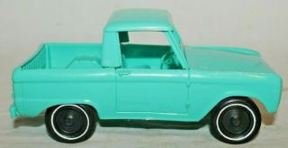 Rare Vintage 1966 Ford Bronco Pick Up Truck Light Blue Tonka Car Hauler Toy 1/20