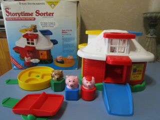 Rare Texas Instruments Talking Story Time Sorter Three Little Pigs Autism 1992