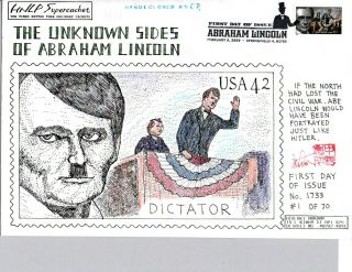 4382 Politician Abraham Lincoln Hideaki Nakano First Day Cover Rare 1 Of 70