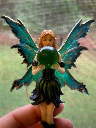 Rare Mystical Creations Fairies Set 3 Ornament Blue Green Red Fairy Box Detailed