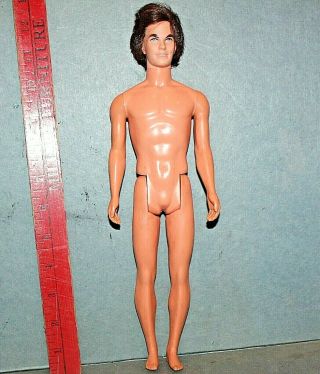 Vintage 1968 Mattel Ken Doll Rooted Brown Mod Hair Blue Eyes Bendable Legs