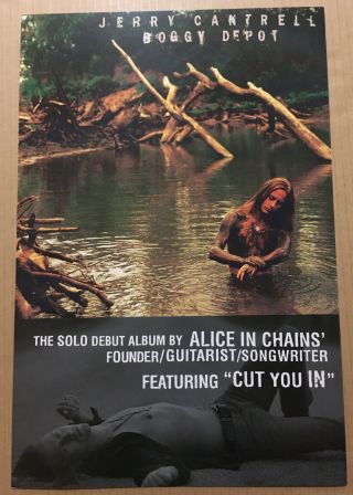 Alice In Chains Jerry Cantrell Rare Double Sided Promo Poster Flat For 1998 Cd