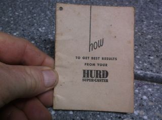 Old Hurd Caster Brochure Fishing Rod