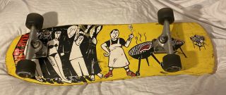 Schmitt Stix Joe Lopes Bbq Deck Vintage 1987 Schmidt Skateboard Rare