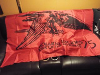 Awesome Rare Vintage 1975 Rolling Stones Concert Tour Of Americas Banner Towel