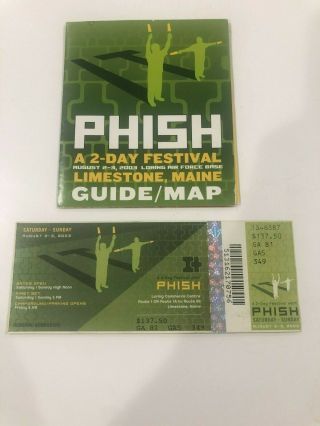 Phish It Festival Rare Full Ticket & Guide Map