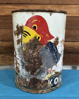 Very Rare Vintage Jayhawk Oil Quart Can 1qt.  Kent Oil Salina Kansas Petroliana