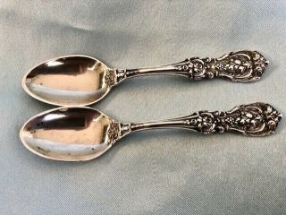 2 Sterling Silver Demitasse Spoons Reed & Barton " Francis I " Old Mark No Mono