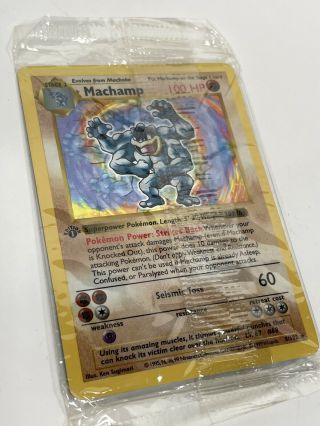 Machamp Holo 1st Edition Shadowless Pokemon Card 8/102 Base Set Factory