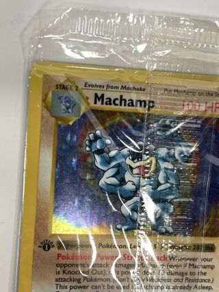 Machamp HOLO 1st Edition Shadowless Pokemon Card 8/102 Base Set Factory 5