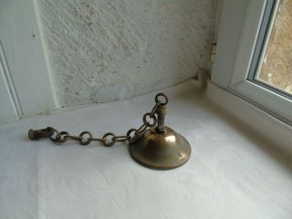 French Vintage Brass Ceiling Rose With Chain Part For Chandelier