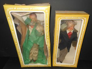 1980 W.  C.  Fields & 1981 John Wayne Effanbee Dolls In Boxes