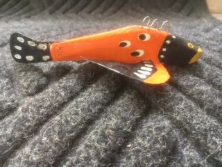 Vintage Fish Decoy Ice Spearing Lure Minn.  Style Oriole By Bill Huffman
