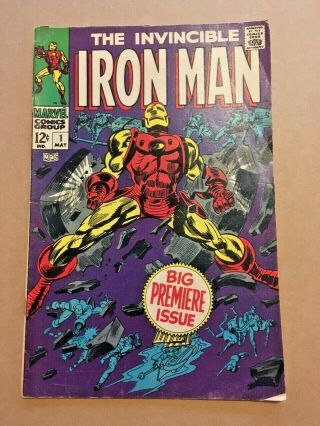 The Invincible Iron Man 1 Big Premiere Issue 1968 Silver Age Rare Marvel Comic