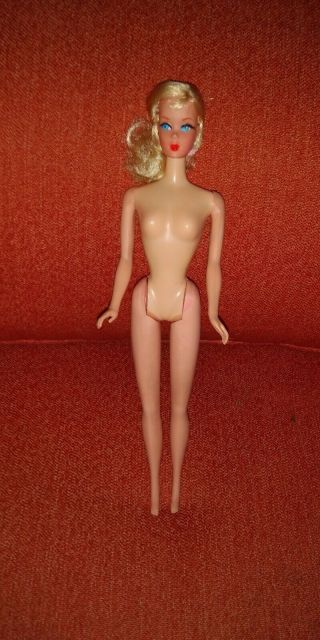 Vintage Mod 1970 Mattel Talking Barbie Doll Blonde Nape Curl Repaired