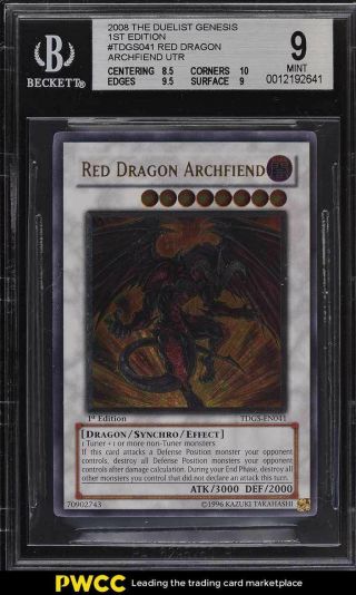 2008 Yu - Gi - Oh 1st Edition Red Dragon Archfiend Ultimate Rare Tdgs - En041 Bgs 9