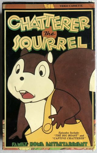 Chatterer The Squirrel Rare & Oop Animated Cartoon Show Movie Fhe Big Box Vhs