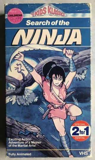 Search Of The Ninja Rare & Oop Animated Cartoon Movie Kids Klassics Video Vhs