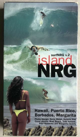 Surfnrg Volume 2 Island Nrg 1993 Rare & Oop Surfing Surf Sport Video Vhs Tape
