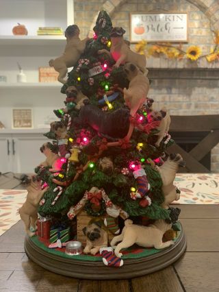 Rare Danbury Pug Dog Christmas Tree Retired Collectable