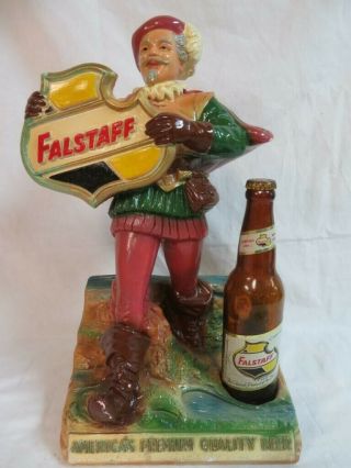 1950s Falstaff Beer Counter Display Statue Rare Sign