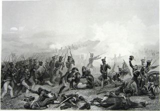 War Of 1812,  Battle Lundy’s Lane Niagara Falls 1859 Art Print Engraving Rare