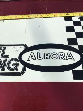 Vintage Aurora HO Slot car Store Display SIGN 28x10 Official model motoring Rare 3