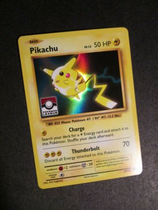 Lp Pokemon Pikachu Card Black Star Promo Set Xy202 Rare Holo League Stamped Ap