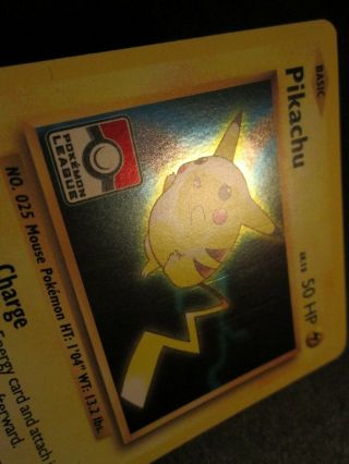 LP Pokemon PIKACHU Card BLACK STAR PROMO Set XY202 Rare Holo League Stamped AP 3