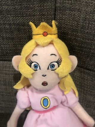 EXTREMELY RARE BD&A Princess Peach Mario Plush 8.  5 