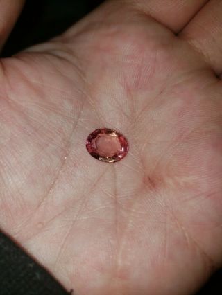 Aaa 4.  75 Ct Natural Rare Ceylon Padparadscha Sapphire Oval Cut Gie Certified Gem