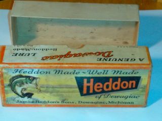Vintage Heddon 130 Xwb Torpedo Lure Box Found In Old Wood Tackle Box