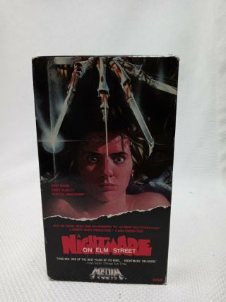 A Nightmare On Elm Street 1987 Vhs Media Home Ent.  Freddy Krueger Rare