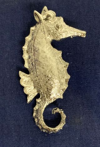 Vintage Whiting And Davis Seahorse Jewelry Pin Pendant 1950s 1960 Deadstock Rare