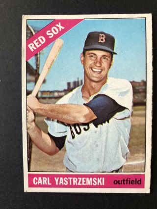 1966 Topps Carl Yastrzemski 70 Baseball Card.  Boston Red Sox.  Card.