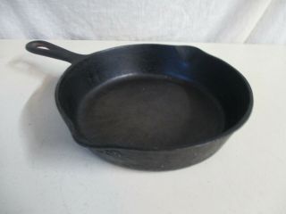 Antique 8 " Cast Iron Pan Pot Skillet No 5 " An " W/ Heat Ring Double Pour Cast Iro