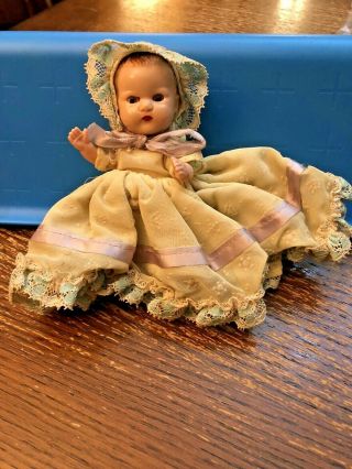 Vintage 1930’s Hollywood Composition Baby Doll Sleeping Eyes 5 " Long