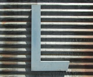 Antique L Cast Metal Aluminum Sign Marquee Letter Old Vintage Industrial Salvage