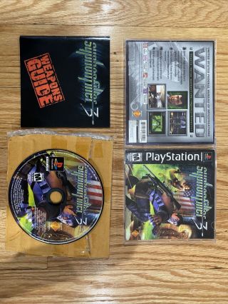 Syphon Filter 3 Rare 9/11 Us Flag Cover,  Weapons Guide