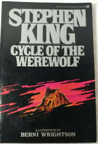 Cycle Of The Werewolf Stephen King 1985 Paperback Illustrated Rare Horror